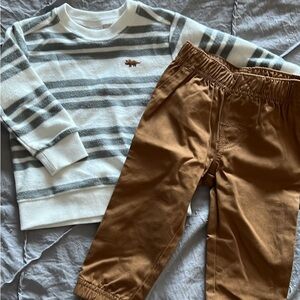 Carters sweatshirt and jogger pant, 9 mo